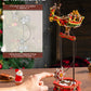 ROKR Wooden 3D Puzzle Santa on Sleigh Pendulum Dynamic Balance Toy 141-Piece DIY Model Building Kit for Desktop Decor Gift for Adults Kids