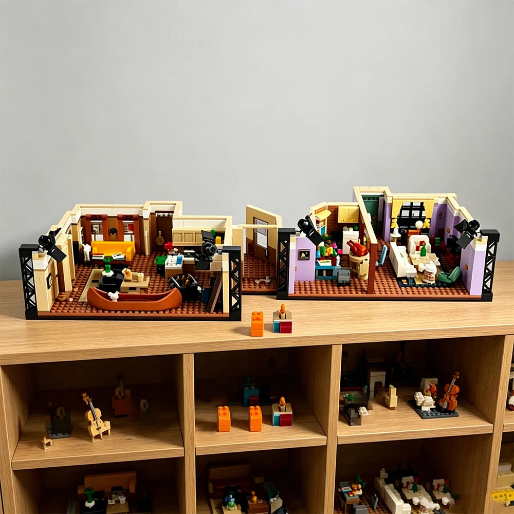 Popular toys, creative series, apartment model building blocks of various apartment types, children's educational assembly toys