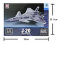1:72 Creative Military Series Building Blocks Chinese Chengdu J-20 Stealth Fighter Fire Fang Jet Model Toys For Boy Xmas Gifts