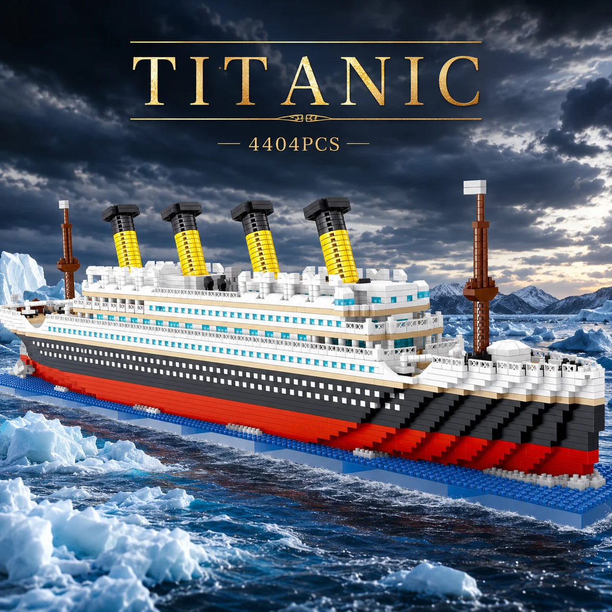 4404PCS Titanic Building Blocks Cruise Ship Mini Assemble Bricks Model Toys Kits Desktop Decoration Ornaments Gifts For Adults
