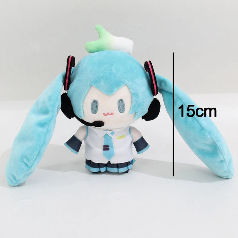 15cm Kawaii Hatsune Miku Plush Toy Doll Anime Cartoon Plushie Keychain Mini Backpack Pendant Collectible Birthday Holiday Gift