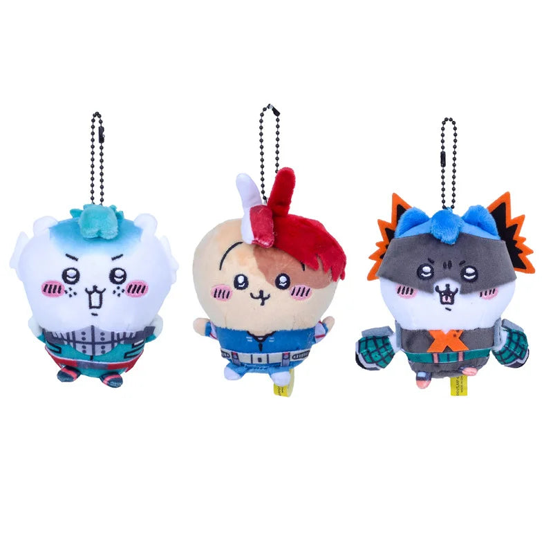 Cartoon yiji My Hero Academia Linkage Self-deprecating Bear Cute Pendant Bag Decoration Keychain Hachiware Usagi Plush Doll