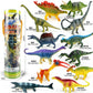 12pcs/set Updated Simulated Solid Dinosaurs Toy Model Realistic Brachiosaurus Tyrannosaurus Rex Toys For Children Christmas Gift