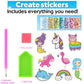 12 Create Big Gem Diamond Painting Sticker Kit Art Craft Girls Boys Unicorn Animal Sealife Magical Mosaic Dot Sticky Toys Gifts