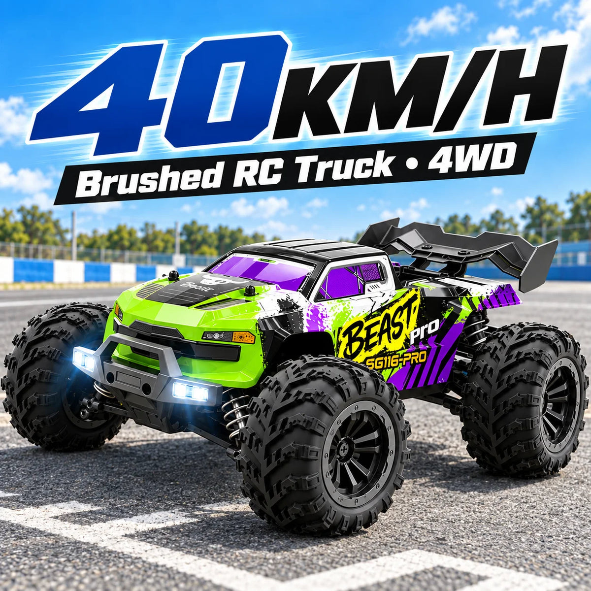 ZNLYRION RC Car Buggy 1:16 4 Wheel Drive Off-Road SG116MAX PRO Vehicle Optional Brushless Motor Anti-Slip Tire Remote Control Racing Truck