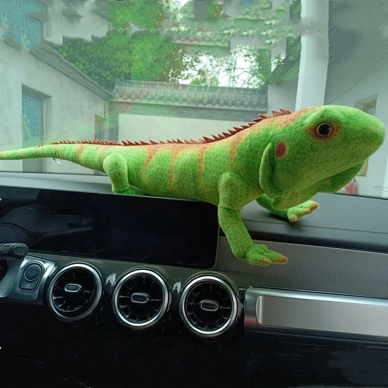 65CM Simulated Mane Lizard Doll Chameleon Plush Toy Creative Boy Pillow Doll Birthday Gift Rag Doll