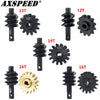 AXSPEED Steel Gear Overdrive Worm Differential Axle Parts 12T 13T 14T 16T 18T for 1/24 Axial SCX24 RC Crawler Car Upgrade