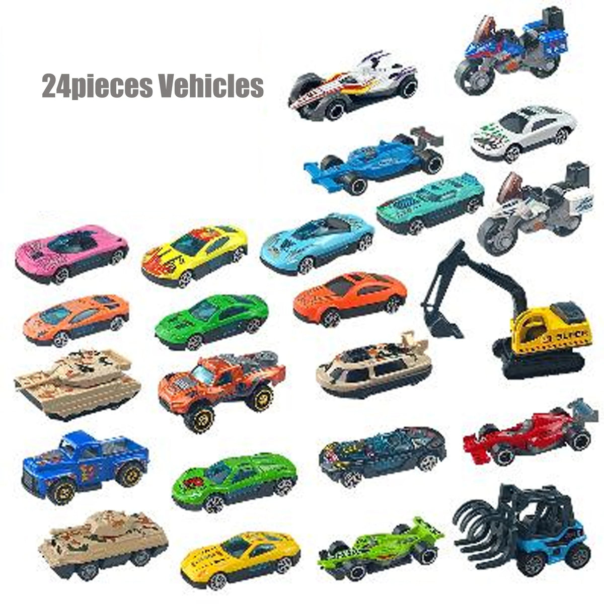 10/20/30/50/100pieces Diecast Car Mini Cars Model Set Toys for Boys Sliding Inertia Pull Back Vehicle Toy Birthday Gifts Kids