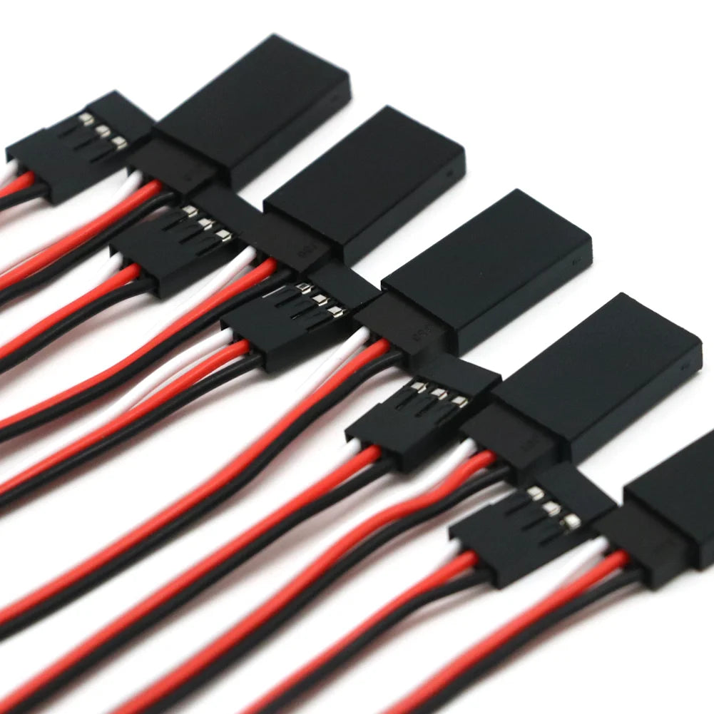 10pcs 100mm/150mm/200mm/300mm/500mm RC Servo Extension Cord Cable Wire Lead JR For Rc Helicopter Rc Drone