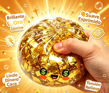 1/2pcs Cute Golden Steamed Bun Squishy Fidget Toy, Sparkly Gold Flakes, Soft  Squeezable Anti-Anxiety Sensory Toy, Stress Relief