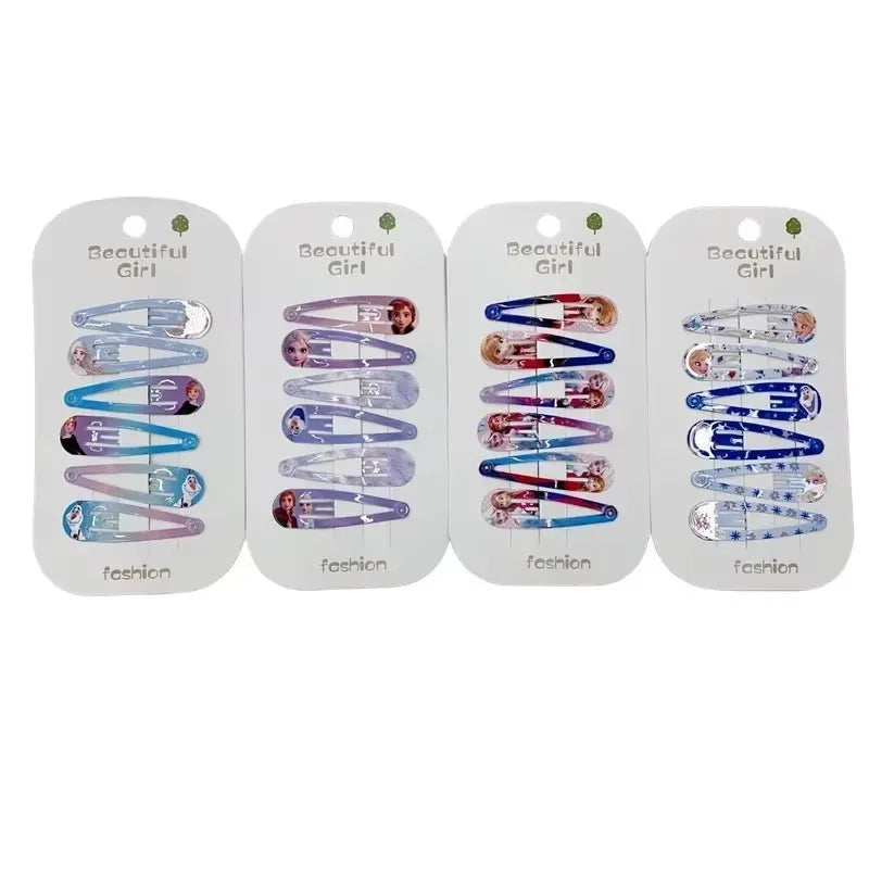 Random 5/10pcs Hair Clip Cute Digital Printed minimalist Hair Decoration party supplies Birthday Gifts