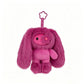 Cute Juju Rabbit Plush Keychain Flower Eye Bunny Stuffed Doll Kawaii Long Ears Animals Bag Pendant Car Keyring Toy Gift for Girl