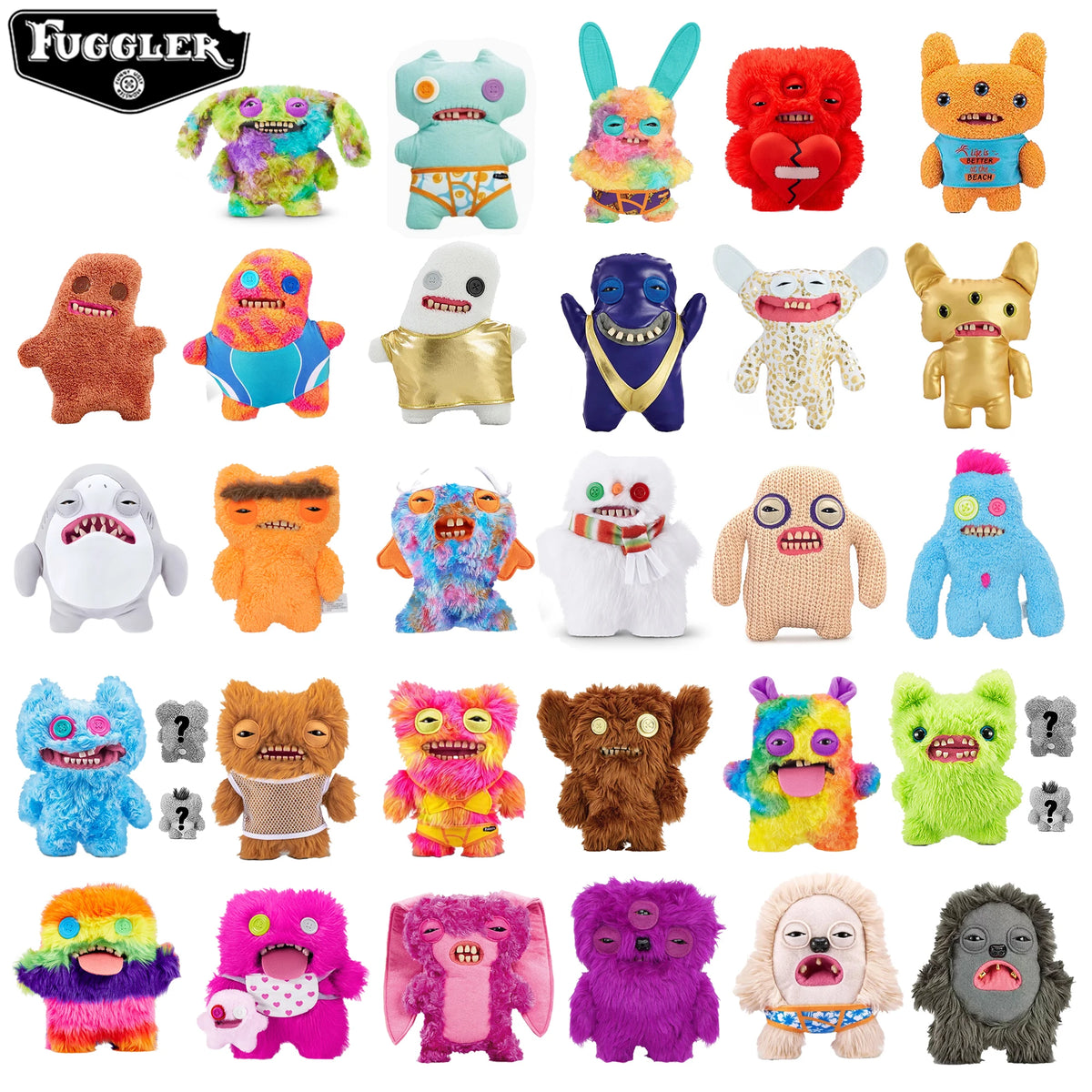 Original Fuggler Ugly Monster Plushies Toys Fuggs Teeths Stuffed Animal Funny Shark Laboratory Misfits Vacay Series Dolls 22CM