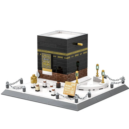 Saudi Arabia Mecca Grand Mosque Kaaba Small Building Blocks MOC World Famous Architecture Educational Toys Kid Boy Birthday Gift