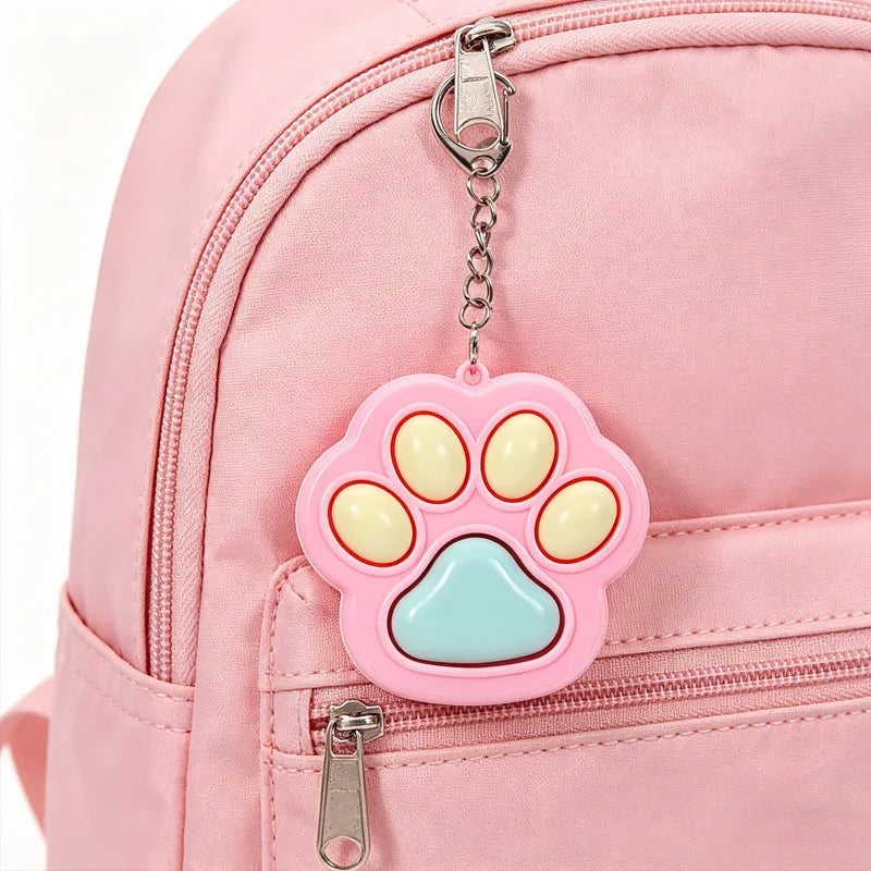 Novelty Cat Paw Clicker Fidget Keychain Stress Anxiety Relief Toys Decompression Gifts Office Travel Pass Time Gadgets