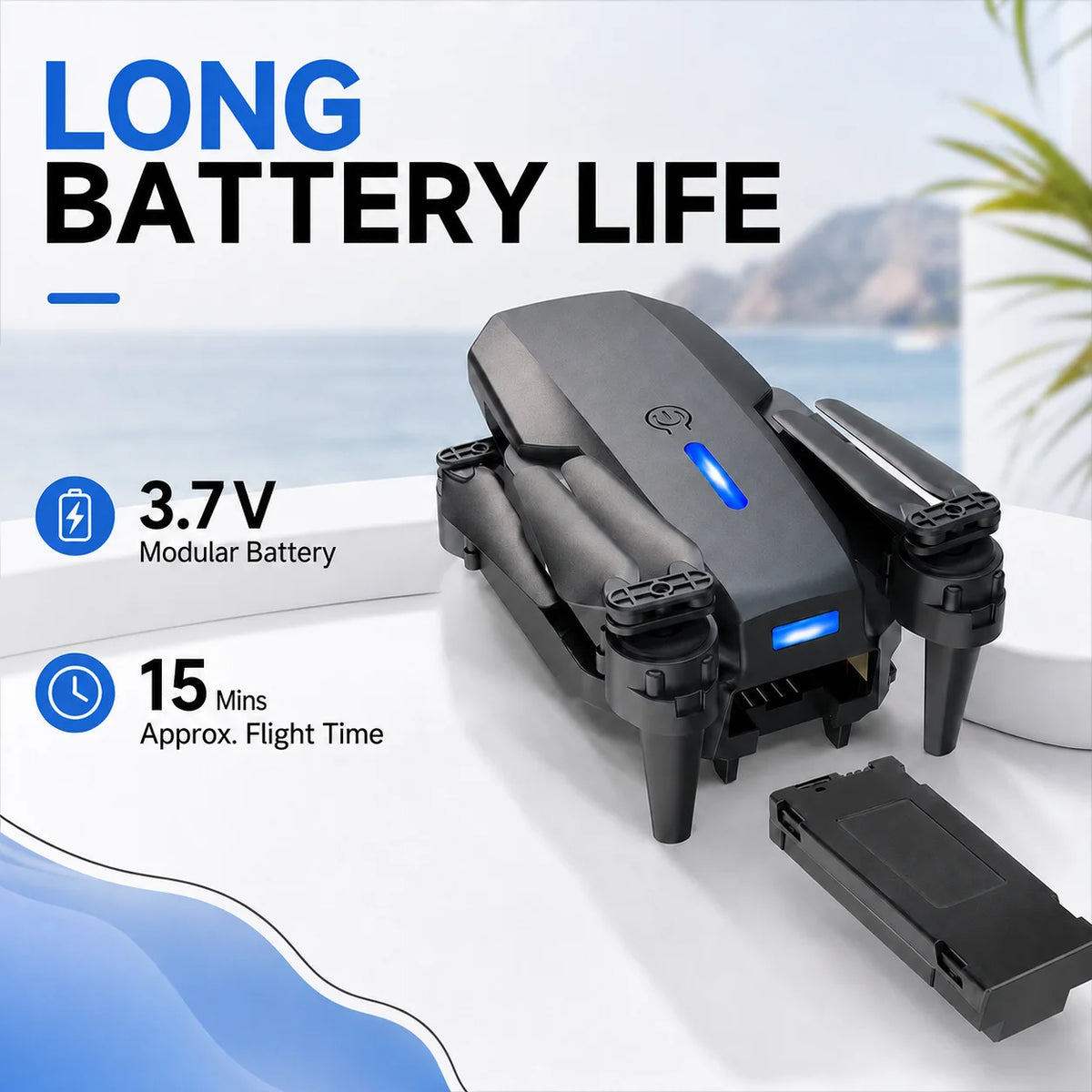 ZNLYRION YL3PK Mini Full Protective Drone With 2.4 Inch Screen Remote Dual Camera Optical Flow Hover 2 Batteries Indoor RC Quadcopter