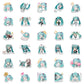 50PCS Cartoon Chibi Cute Miku Graffiti Stickers for Luggage Laptop Ipad Skateboard Gift Mobile Phone Car Stickers
