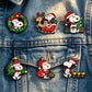 6pcs Christmas Cartoon Puppy Dog Enamel Pins Set Holiday Xmas Tree Santa Hat Collectible Brooches Decorative Gift Pins