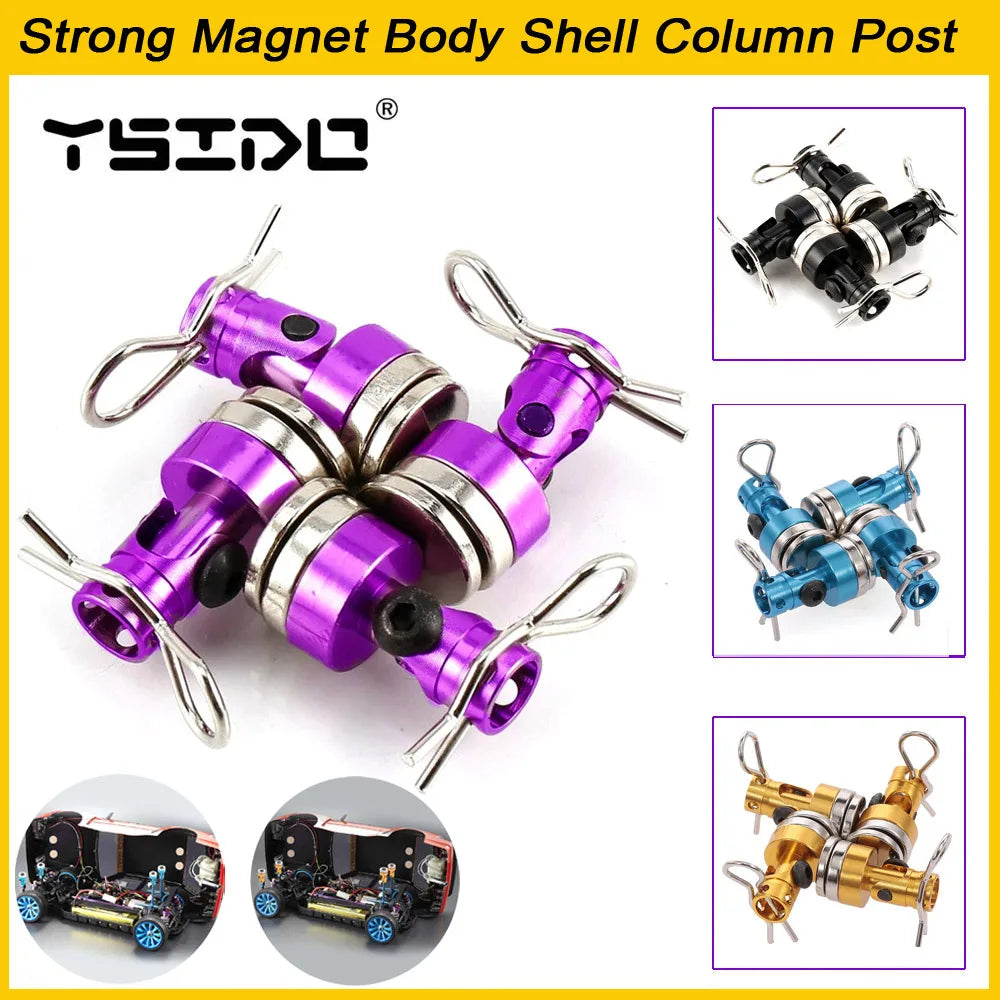4Pcs RC Car Metal Strong Magnet Body Shell Column Post for 1:12 1:10 Traxxas Hsp Tamiya AXIAL SCX10 Body Mount Clips