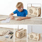 DIY Wooden Radio Kit Retro FM Educational STEM Building Toy Science Experiment Kit 3D Puzzle Craft Birthday Gift for Kids Teens