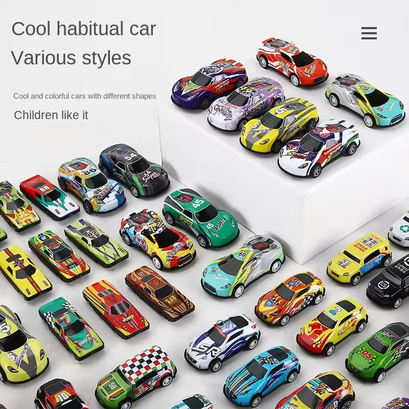 100/50/30/20/10stk Toy Car Alloy Car Children Boy Baby Pull Back Car Gift Educational Set Mini Model Cartoon Inertia Racing Car