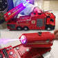 1:32 Spray Fire Truck Model Water Spray Ladder Trucks Toy Car Sound Light Pull Back Doors Opened Vehicle Collection Boys Gift