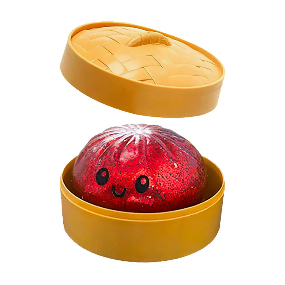 Hot Glitter Dumpling Squishy with Box Dumplings Sensory Squeeze Toy for Stress Relief Fans Gifts