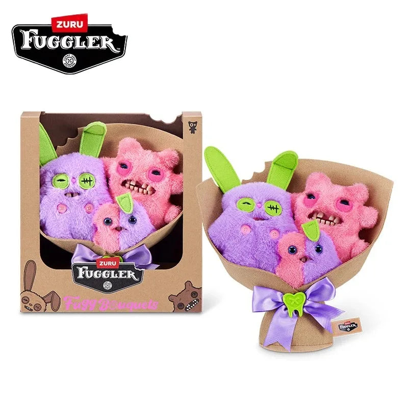 Genuine Fuggler Bouquets Series Set Funny Ugly Monster Doll Cute Plush Collectors Toy Girl's Birthday Surprise Mother's Day Gift