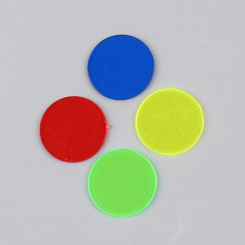 100Pcs Montessori Learning Education Math Toys Learning Resources Color Plastic Coin Bingo Chip Children Kids Classroom Supplies