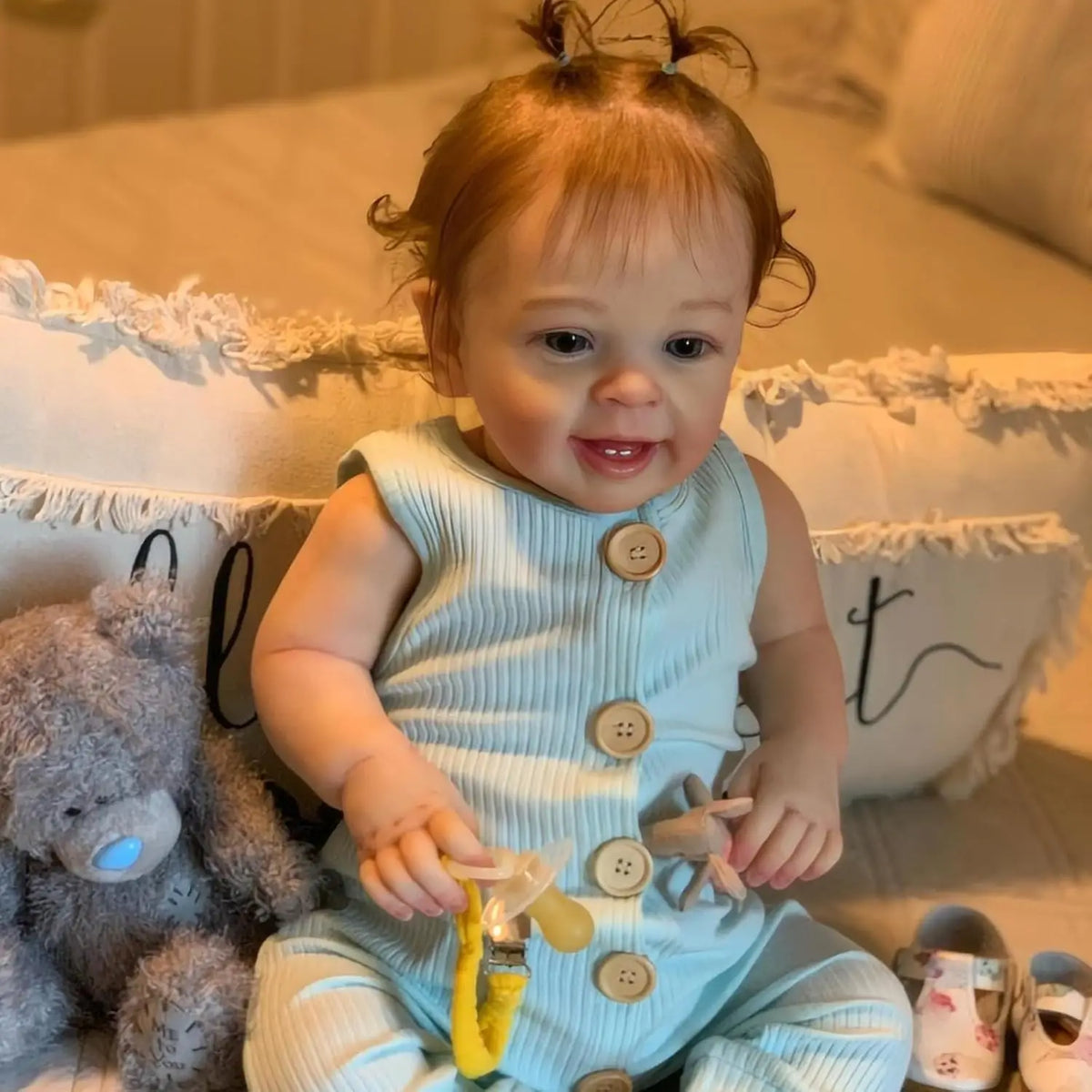 24 Inch 60 cm Realistic Reborn Baby Dolls Girl, Soft Vinyl Lifelike Newborn Toddler Doll, Real Looking Reborn Doll Toy Gift