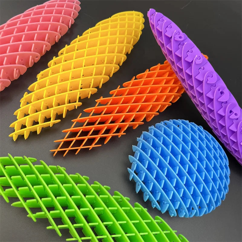 Funny 3D Decompression Elastic Mesh Toys Solid Printed Radish Decompression Healing Toys Stretch Anti Stress Small Toy Ornaments
