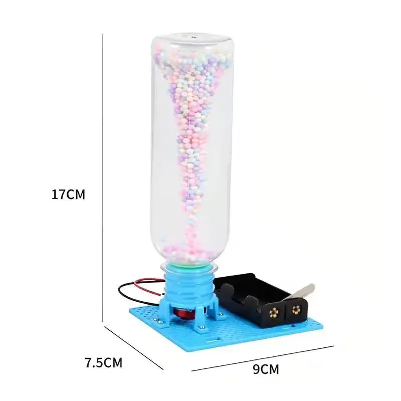 Electric Water Eddy Current Vortex Tornado Desktop Model STEM Science Experiment Educational Toy Kids Assembly Puzzle