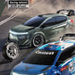 1:24 Scale 4WD Drift RC Car 2.4G Remote Pearl Finish Large Tail Fin Replaceable Racing Drift Wheel Front Rear LED Light Toy Car