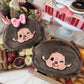 New Cartoon Playful Monchchi Plush Small Cosmetic Bag Cute Embroidered Small Change Storage Bag Cute Gift Peripherals