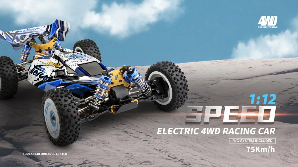 WLtoys 124017 RC Car 75KM/H 2.4G Brushless Remote Control Vehicle 4WD Electric High Speed Racing Drift Truck Toys