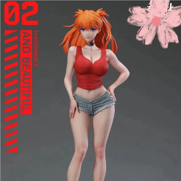 Summer Girlfriend School Flower Mingrixiang Hand Made Anime Cartoon Fashion Play Gift Gk Model Beautiful Girl Table Decoration