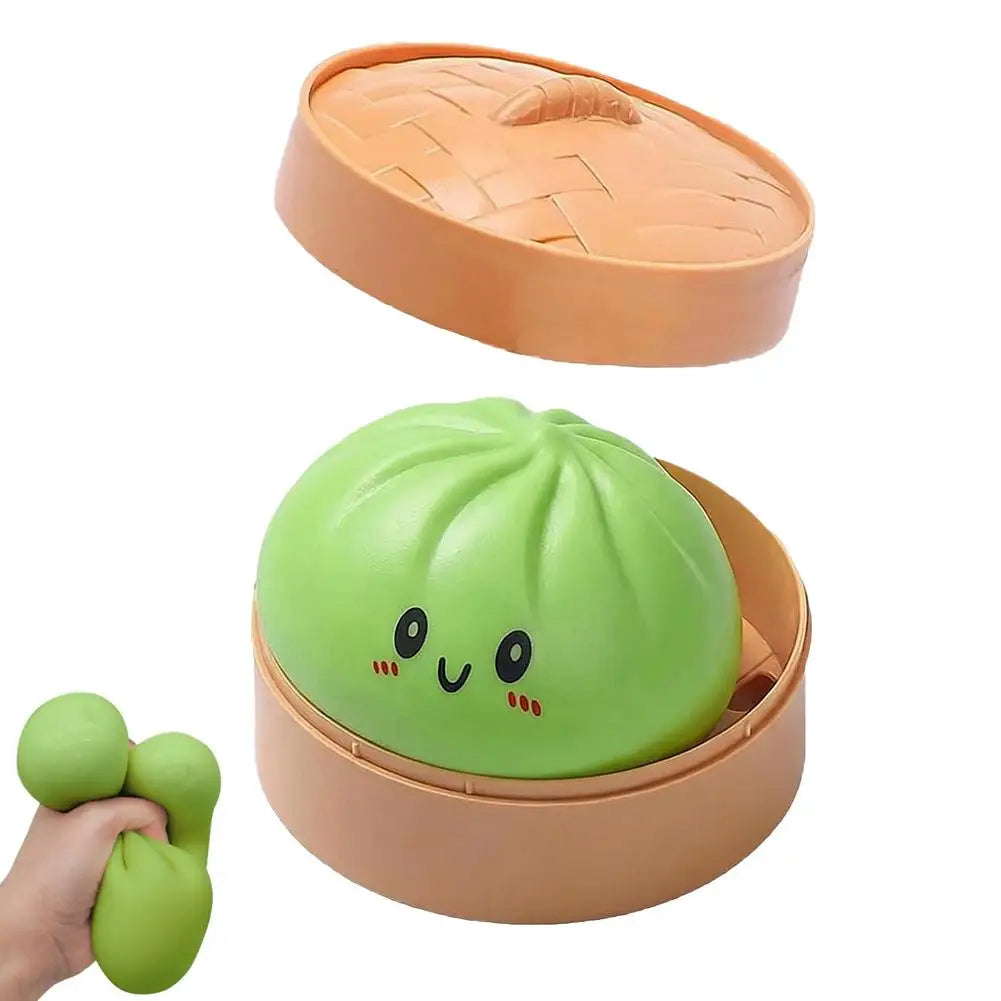Giant Size Steamed Bun Squeeze Toy Glitter Simulated Food Dumpling Squishy for Office Desk Decor Fun Birthday Party Favors