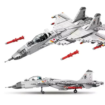 1,186-Piece Building Set: Chinese Navy J-15 "Flying Shark" Carrier-Based Fighter Model — Birthday Gift