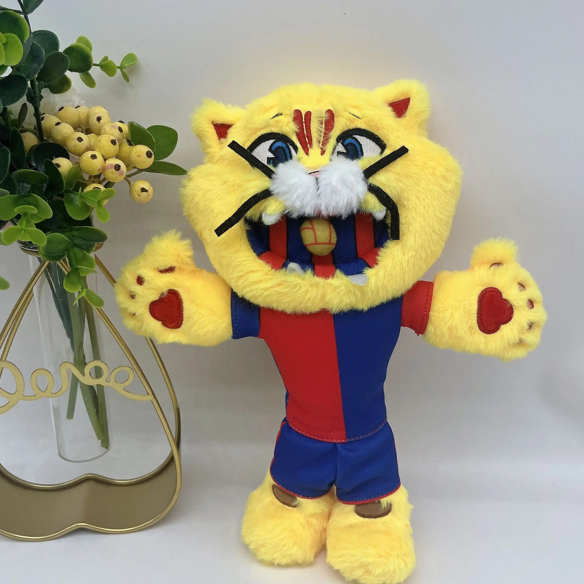 HOT Mascot of Barcelona Football Plush Doll Cat Plushies Collection Souvenir Stuffed Toys Kids Child Boys Girls Birthday Gifts