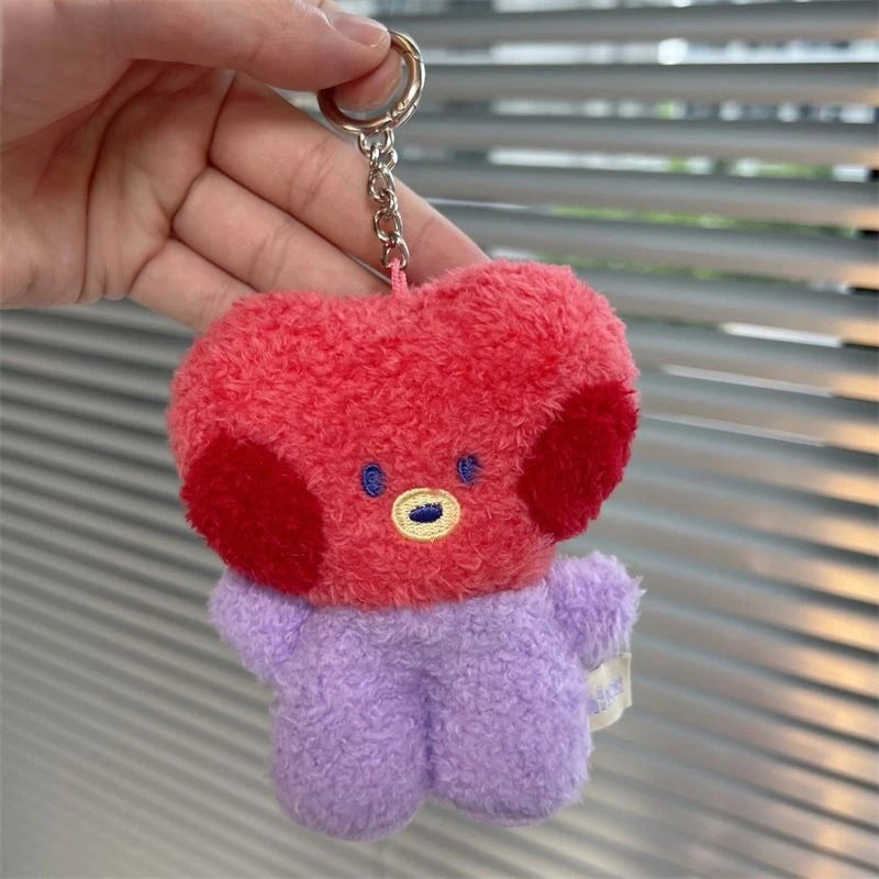 BT21 Korean ins cute trendy popular small animal MINI plush doll keychain bag packaging decoration cartoon birthday gift 2026