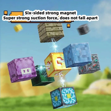 Magnetic Building Blocks Montessori STEM Educational Sensory Toys for Mine World Kids Boys Girls Ages 3+ DIY Magnet Cube Gift