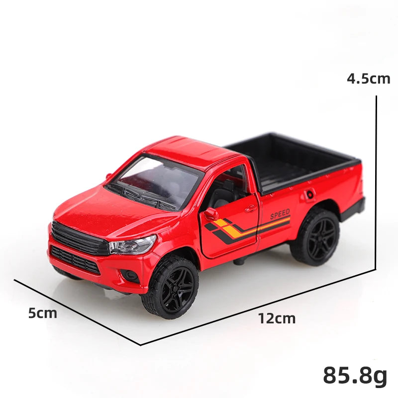 Retro Classic Hella-Style Pickup Truck, Die-Cast Metal, Boy's Toy, Exquisite Collectible, 1/36 Scale (Bagged)