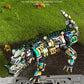 Mechanical Shark Building Set, Sea Life Crocodile Parrot Mantis Frog Manta Ray Building Blocks Light, Animal Toys Gift for Kid