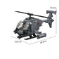Diy Military  AH-6i Helicopter Fighter Model Aircraft Soldier Building Blocks Sets Airplane Dolls Brick Assemble Toys Gifts