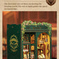 CUTEBEE DIY Book Nook Kit Miniature Dollhouse with Light Wooden Bookshelf Insert Retro Booknook Decor for Gifts Bookshop Series