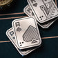 Stress Relief Push Card Metal Fingertip EDC Poker A K King Gyro Toy for Office Adults Anti Anxiety Fidget Papa Coin