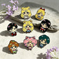8pcs Sailor Moon Enamel Brooch Set Tsukino Usagi Cartoon Character Fashion Metal Badges Accessories for Backpacks And Clothing