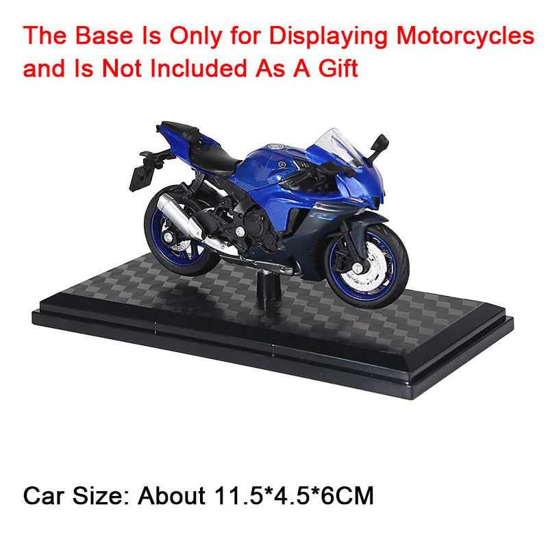 1:18 Hayabusa R1 GSX1000R CBR1000RR Miniature Motorcycle Toy Models Alloy Diecast Shock Absorption Front Wheel Steering Gifts