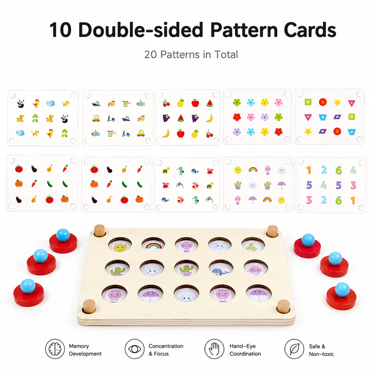 Memory Chess, Children's Educational Toys, Concentration Training, Thinking Logic Development, Montessori Education