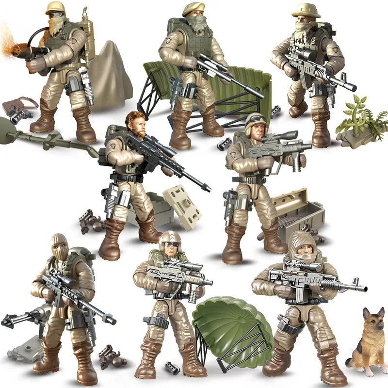 World War Army Military Soldiers SAWT Soldiers Special Force DIY Model Building Blocks Bricks Children'S Toys